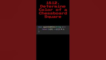 Determine Color of a Chessboard Square | LeetCode 1812