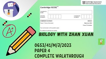 IGCSE Combined Science (0653) - 0653/41/M/J/23 | May/June 2023 Paper 41 (Extended)