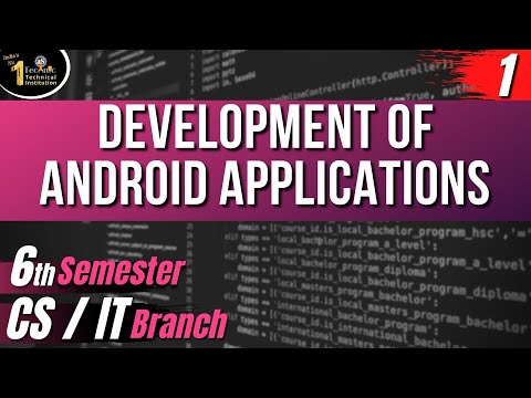 Development of Android Applications | polytechnic 6th semester | Upbte CS/IT 6th semester