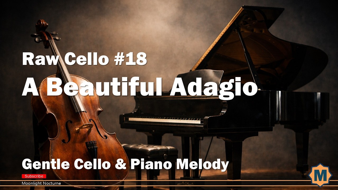 RAW CELLO #18 – A Beautiful Adagio – Gentle Cello & Piano Melody(7H)