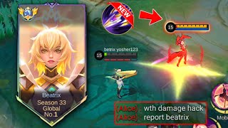 Beatrix New Brutal Build For 1 Hit In Rank 2025!! 🔥( Damage Hack?!) - Mobile Legends