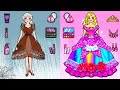 Rainbow Barbie and Foster Mother Dresses - Barbie&#39;s New Home Handmade | DIY Paper Dolls Animation