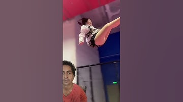 Thumbnail of girl trampoline jumping #trending #song #viral #funny #t  #cover #shortsviral #youtubeshorts #music