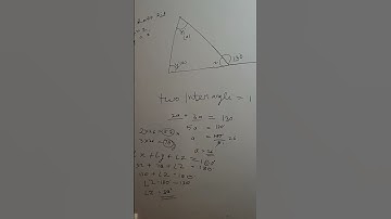 x:y=2:3and ∆ABC=130°.find the value of x,y,z. properties of triangle Ex-15A #maths #shorts#solution