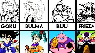 The Designs of Dragon Ball Characters BEFORE and AFTER