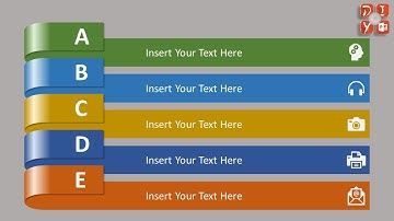 5 Steps 3D Infographic in PowerPoint 2019, PPT graphic design, PPT design idea 072