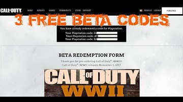 FREE COD WW2 Beta Codes