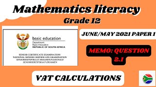 Grade 12 Mathematics Literacy Paper 1 exam guide (May/June 2021) | Question 2.1