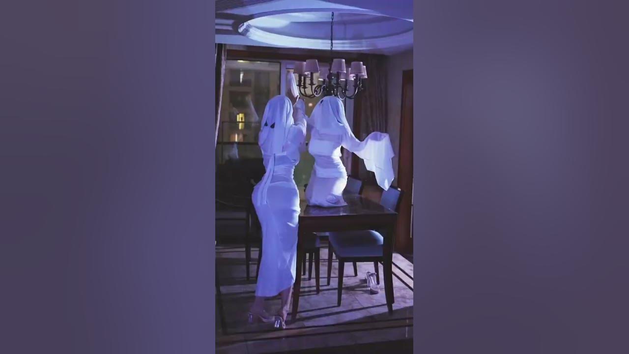 Cute Ghost Girl in White Outfit - A Magical Dance Performance! #cosplay #halloween #cute #ghost