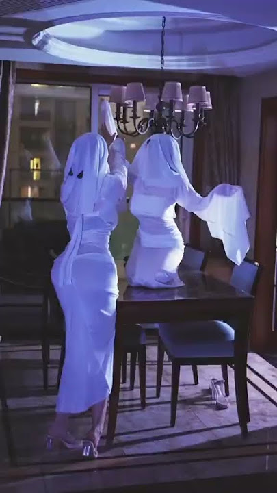 Cute Ghost Girl in White Outfit - A Magical Dance Performance! #cosplay #halloween #cute #ghost