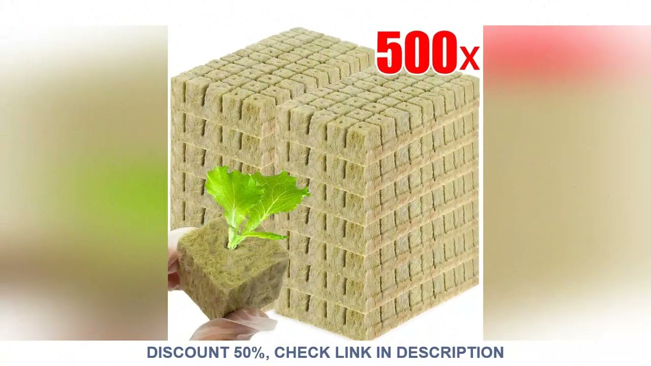 500/50x Stonewool Hydroponic Grow Media Cubes Garden Seedling Block Water Cultivation Seed Sowing Ge