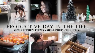 ✨️ New Kitchen Items , Thrift shop with me , meal prep and more   Day in the life vlog