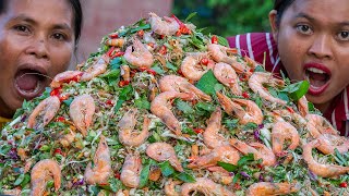 Mixed Shrimp with Sand Ginger (Aromatic Ginger​​) & Algae Recipe - Cooking & Donation Foods