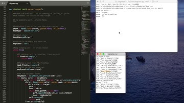 Using Breadth-First Search to Determines How Many “degrees of separation” Apart Two Actors Are