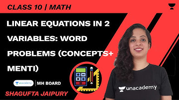 Linear Equations in 2 variables: Word problems (Concepts+ Menti) | SSC 10 | Math | Shagufta Jaipury