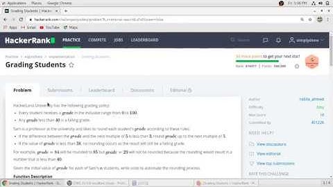 Grading Students Hacker Rank in C Programming