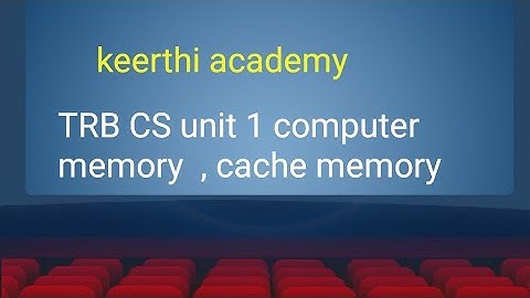 TRB CS unit 1 computer memory  , cache memory