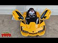 YoYo JR is learning to drives a supercar