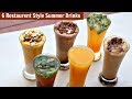 6 Restaurant Style Summer Drinks - Cold Coffee-Iced Tea - Chocolate Shake-Mango Frooti-Mango Mastani