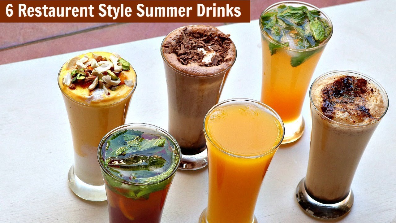 6 Restaurant Style Summer Drinks - Cold Coffee-Iced Tea - Chocolate Shake-Mango Frooti-Mango Mastani | Kabita Singh | Kabita