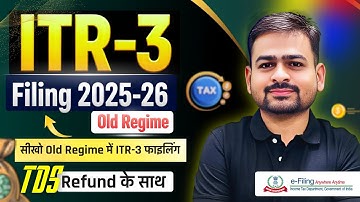 ITR 3 Filing Online 2025-26 Old Tax Regime | How to File ITR 3 For AY 2025-26 | ITR3 Filing 2024-25