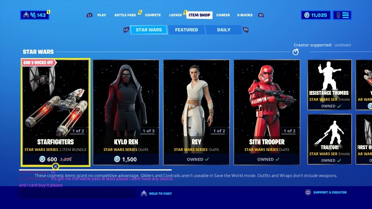 STAR WARS SKINS *NEW* FORTNITE ITEM SHOP UPDATE LIVE May 2 2020