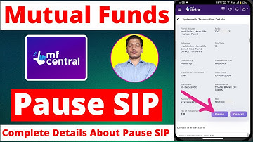 MF Central Me SIP Pause Kaise Kare? | Full Step-by-Step Guide 🔁 | Pause SIP in MF Central