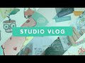 STUDIO VLOG! | Designing a Sticker Pack | Happy Mail | Draw and Chat