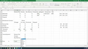 Transshipment Problem Solving Using Microsoft Excel
