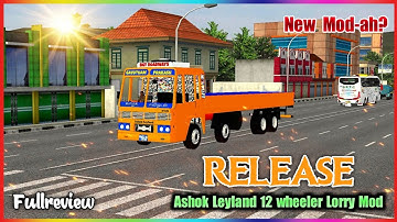 New Release 12 Wheeler Ashok Leyland Lorry Mod Fullreview Bussid v3.7.1 100Like@RS_GAMING_UPDATES