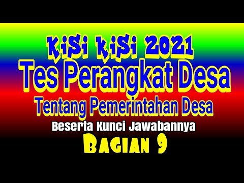  SOAL  TES UJIAN  PERANGKAT  DESA  TAHUN 2021  PEMERINTAHAN 