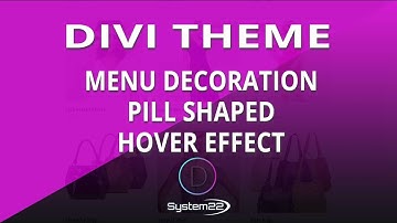 Divi Theme Menu Decoration Pill Shaped Hover Effect 👈