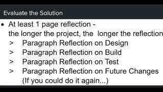 1.1.5 Design a Game Design Step 5 - Evaluate Solution Profile