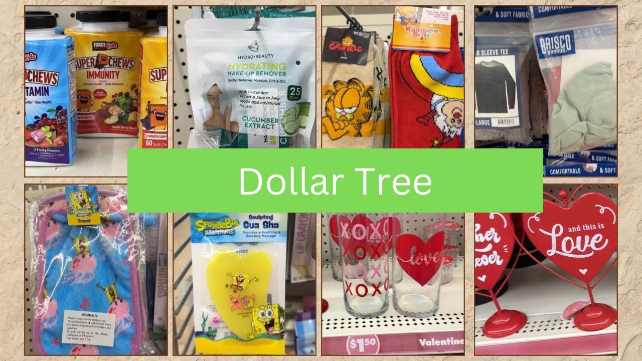 Big New Finds @dollar tree beauty health clothes valentines items brand name jackpot deals shop w me