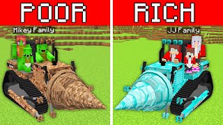 Poor Mikey Family vs Rich JJ Family Mining DRILL BUILD CHALLENGE in Minecraft !