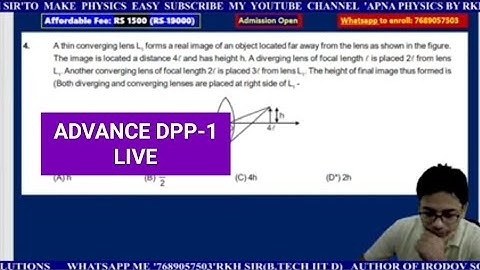Discussion of ADVANCE DPP-1 by RKH SIR(B.TECH IITD)