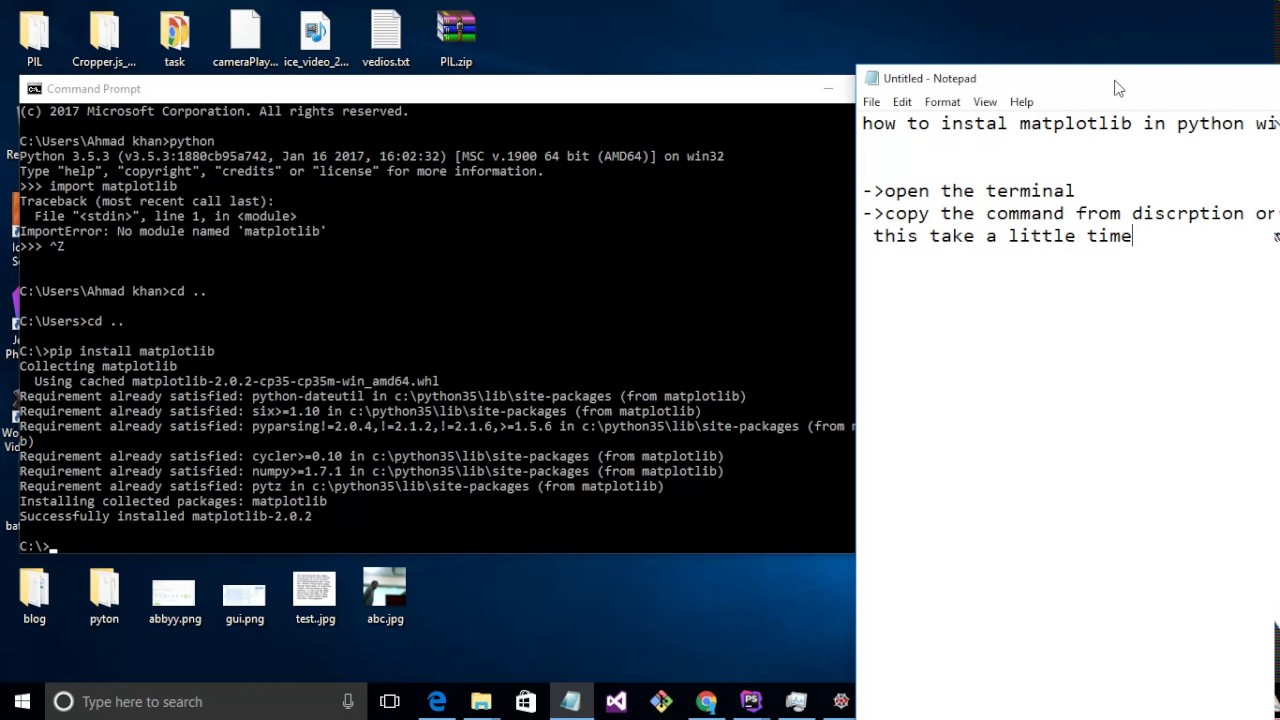 How To Install Matplotlib In Python Windows