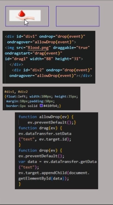 Drag and Drop in html css and javaScript #html #css #css3 #javascript # ...