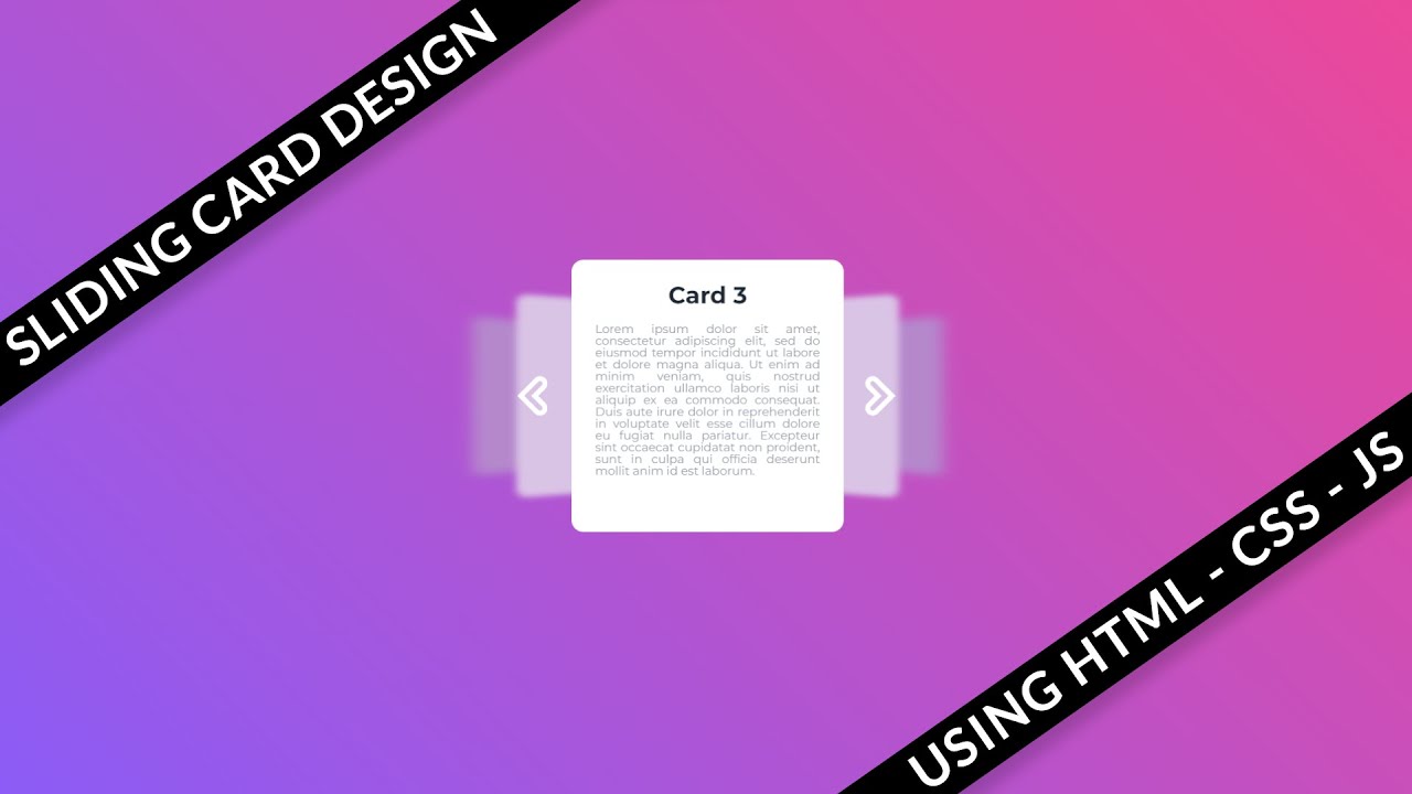 CSS and JS Tutorial: Create Stunning 3D Infographic Sliding Cards #3d # ...