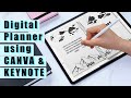 How To Create a Digital Planner Using FREE Canva and Keynote | August 2021 Digital Planner Creation