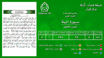 الصفحة ( 598) / الجزء الثلاثون / سورة البينة