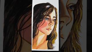 MIRA CÓMO DIBUJÉ ESTE ROSTRO CON PLUMONES. #art #drawing #acrilico #suscríbete  #viral #arte