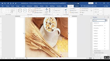Free cookbook template in Word with minimal design