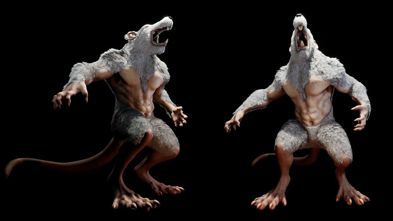 Rat Character Animation Retargeting Test in UE4 and UE5 - YouTube