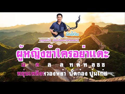 ซาวด์ฝึกซ้อมดีดพิณเพลงผู้หญิงข้าใครอย่าแตะ (โน้ตวิ่งแบบคาราโอเกะ)