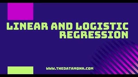Linear and Logistic Regression in Machine Learning |Part 0 |Machine Learning in Python|The Data Monk