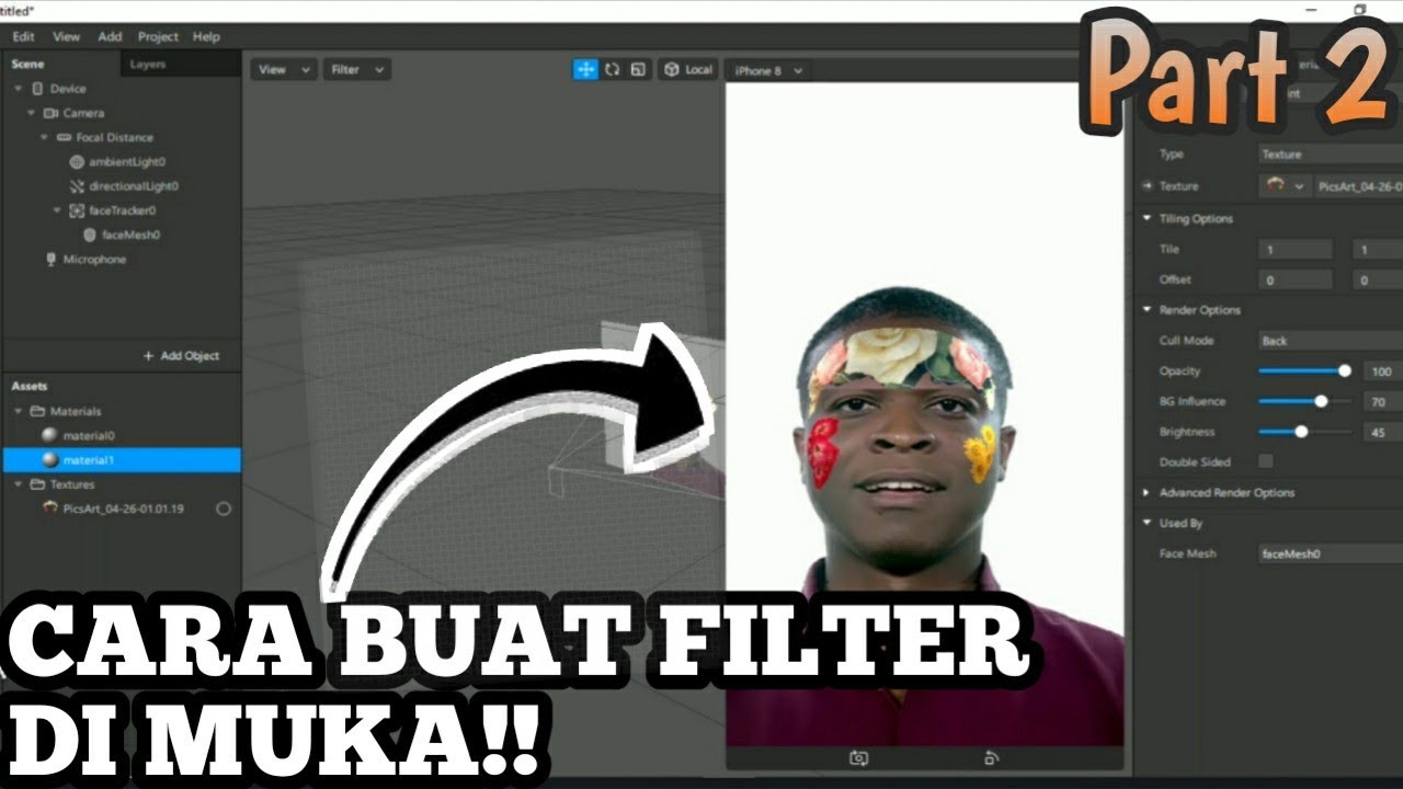 Cara Buat Filter di Muka | Spark Ar Studio Part 2 - YouTube