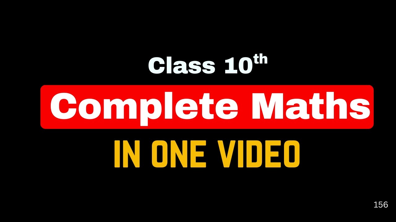 Complete Class 10 Maths One Shot | All Chapters Revision | CBSE Class ...