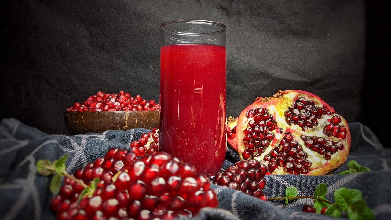 How to make pomegranate juice in one minute, Wie man in eine Minute ...