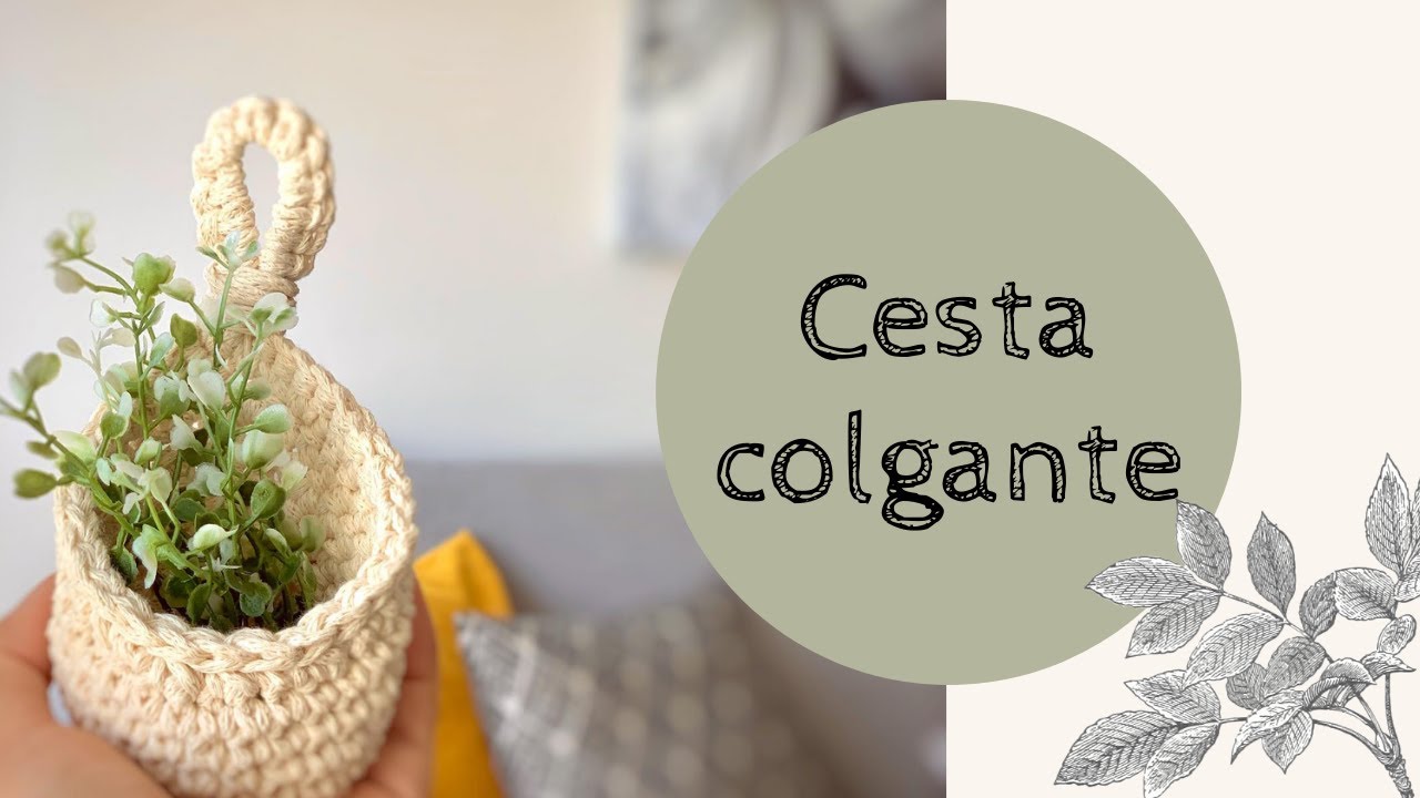 Cesta colgante TEJIDO A CROCHET